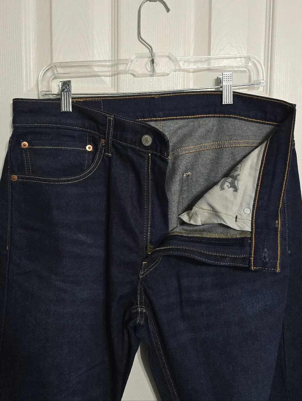 33x32 Levi's 505 Relaxed Fit Jeans Dark Wash Straight Leg Classic Streetwear